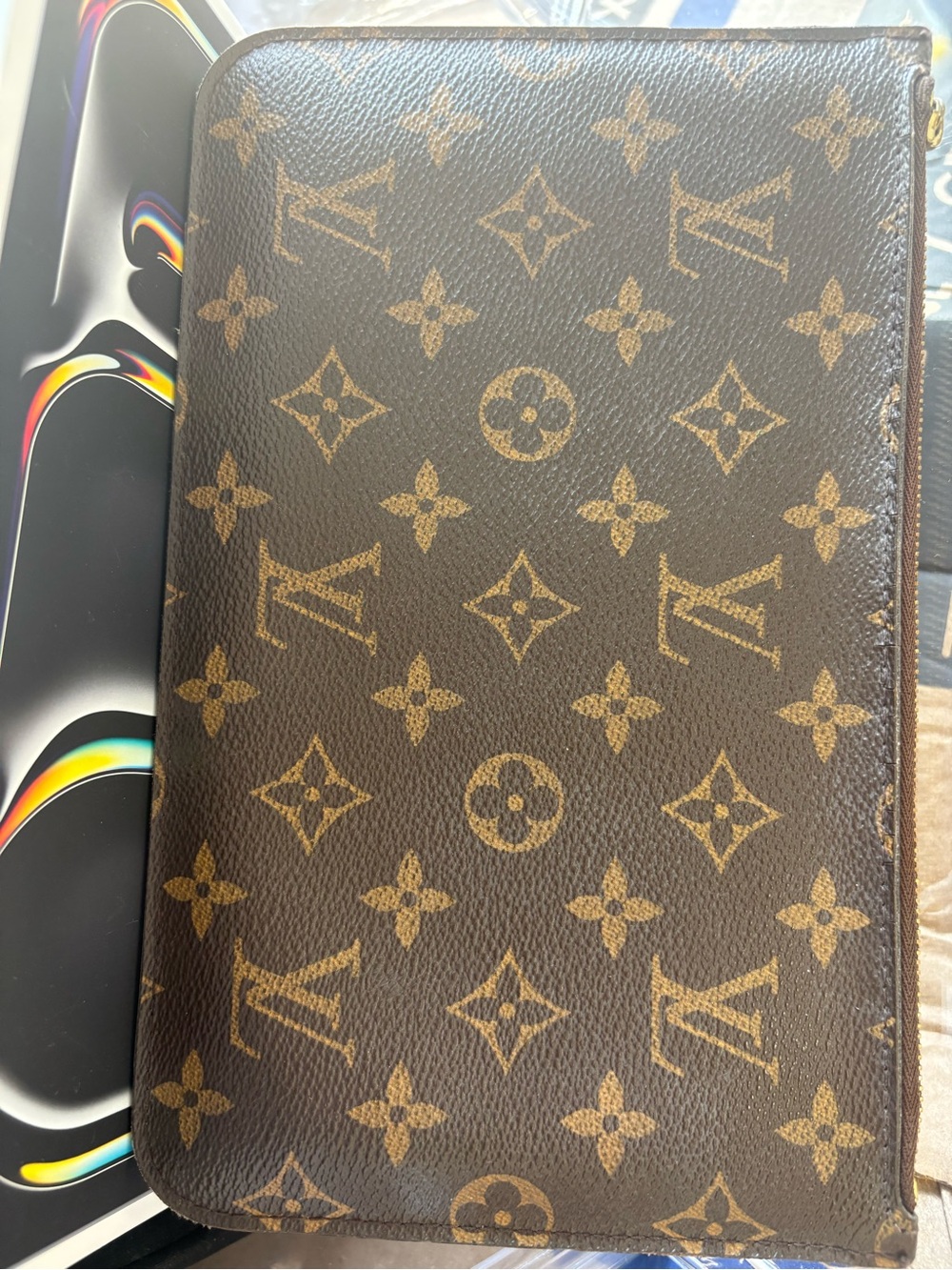 Louis Vuitton Monogram Canvas Brown and Tan Tote/Clutch